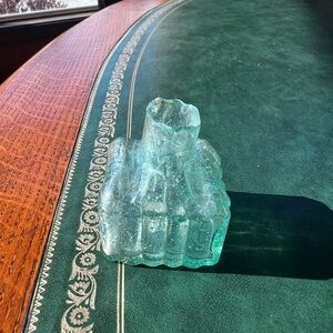 Antique Vintage Victorian Glass Inkwell